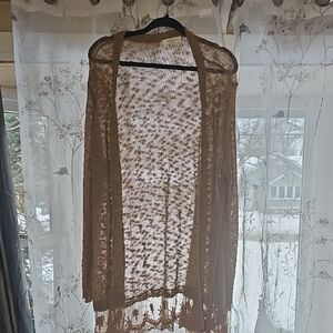 Umgee Tan Lace Cardigan